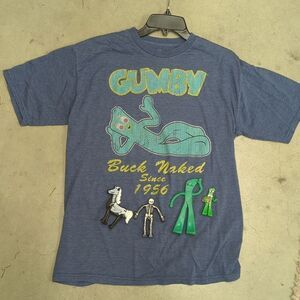 Vintage Gumby 6-inch Bendable Figures Jesco & T-shirt Buck Naked Since 1956